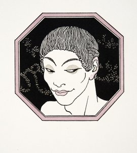 The Tomb of the Naiads, illustrasjon fra Les Chansons de Bilitis, av Pierre Louys, pub. 1922 (stensiltrykk) av Georges Barbier