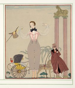 Mademoiselle de Maupin, fra Personages de Comedie, pub. 1922 (stensiltrykk) av Georges Barbier