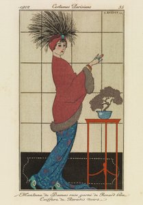 Tallerken fra 'Parisian Costumes' av Georges Barbier