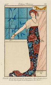 Tallerken fra 'Parisian Costumes' av Georges Barbier