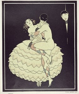 Tamara Karsavina (1885-1978) som Columbine og Vaslav Nijinsky (1890-1950) som Harlequin i Fokines 