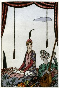 Dronningen av Saba, ca. 1920 (illustrasjon) av Georges Barbier