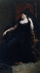 Portrett av operasangerinnen Gabrielle Krauss 1842-1906, 1883. av Georges Clairin
