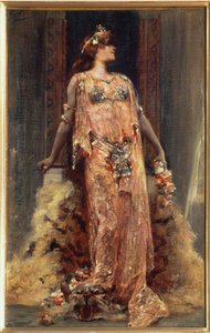 Sarah Bernhardt (1844-1923) i rollen som Cleopatra