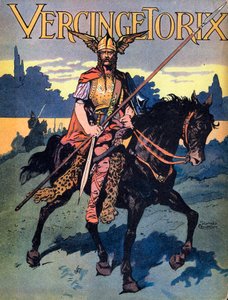 Portrett av Vercingetorix (ca. 80-c. 46 f.Kr.) kriger og gallisk leder av Arvernes-stammen” “We-Gires-Nationals” ca. av Georges Conrad