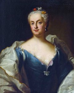 Marie-Anne de Saxe - (Marie Anne de Saxe) - Maria Anna Sophia av Sachsen, kurfyrste av Bayern (1728-1797) - George Desmarees (1697-1776). Olje på lerret Dimensjon : 80x64,5 cm Privat samling