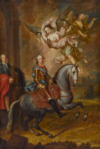 Maximilian III Joseph, kurfyrst av Bayern, til hest (olje på lerret)
