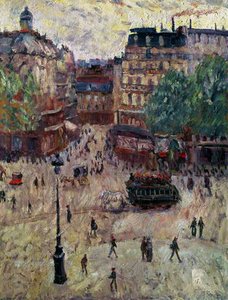 Et torg i Paris, 1907 av Georges Dufrenoy