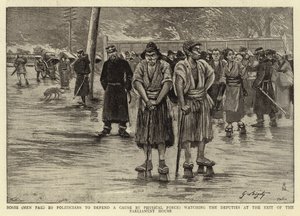 Soshi (menn betalt av politikere for å forsvare en sak med fysisk makt) ser på varamedlemmer ved utgangen av parlamentshuset