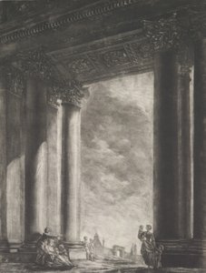 En utsikt over vestibylen til Santa Maria Maggiore i Roma, 1765-67. av Georges François Blondel