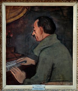 Portrett av Maurice Utrillo (1883-1955), fransk maler. Maleri av Georges Kars (1882-1955), 1900-tallet. Olje på lerret. Mål: 0,56 X 0,47 m. Lyon. Museum of Fine Arts. Forsiktig! Bruk av dette verket kan være underlagt en tredjeparts autorisasjonsforespørse av Georges Kars