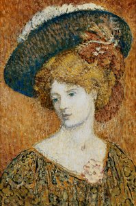 kvinne med hatt; Femme au Chapeau - Kvinne med hatt,