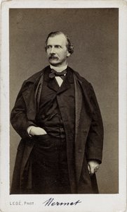 Portrett av komponisten Auguste Mermet 1810-1889. av Georges Mathurin Legé