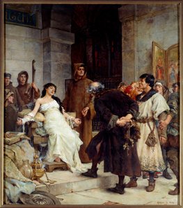 Et stigma i middelalderen Maleri av Georges Moreau de Tours (1848-1901) 1885 Søn. 2,6x3 m Musee des Beaux Arts Nantes