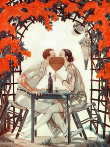 Sentimental Arithmetic, illustrasjon fra 'La Vie Parisienne', 26. september 1925 (litho)