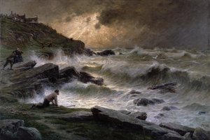 Wreckers utenfor Bretagnekysten, 1911 av Georges Philibert Charles Maroniez