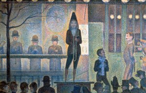 Sirkus Sideshow, 1887-1888 av Georges Pierre Seurat