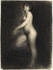 Naken, ca 1881-1882. av Georges Pierre Seurat