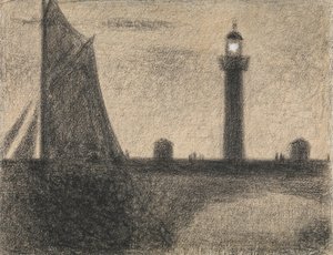 Fyret i Honfleur, 1886. av Georges Pierre Seurat
