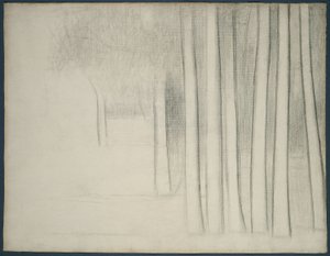 Trestammer (studie for La Grande Jatte) av Georges Pierre Seurat