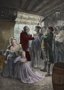 French Revolution: 21 June 1791 The royal family (Louis XVI King of France, Queen Marie Antoinette and their two children Madame Elisabeth the king
