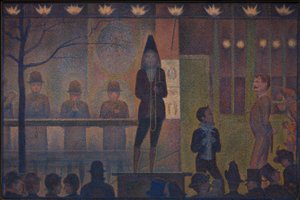 Sirkusbiattraksjon av Georges Seurat