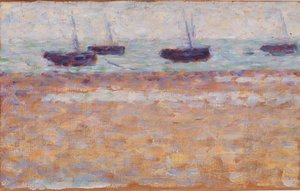 Fire båter på Grandcamp av Georges Seurat