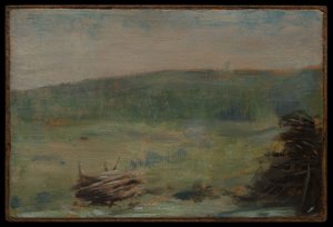 Landskap ved Saint-Ouen av Georges Seurat