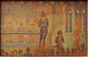 Parade de cirque - Sirkusparaden av Georges Seurat