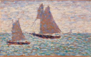 To seilbåter på Grandcamp av Georges Seurat