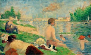 Svømming, Asnières (Badeplatz Asnières / Finale Studie) av Georges Seurat