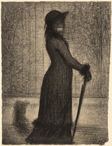 Kvinne som rusler av Georges Seurat