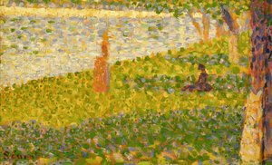 Kvinner på elvebredden, studie for La Grande Jatte, ca. 1885-86 av Georges Seurat