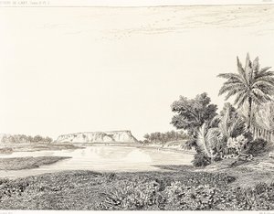 Irak, utsikt over Babylon, tegning av F, Thomas fra gravering av Georges Perrot (1832-1914) og Charles Chipiez (1835-1901), Histoire de l