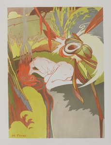 La Source du Mal, 1894 (fargelitho på vevd papir)