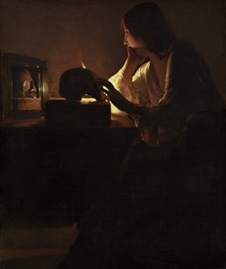 Den angrende Magdalen, ca. 16351640. av Georges de La Tour
