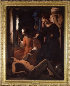 Saint Sebastian blir behandlet av Saint Irene. (St. Sebastian Tendered by St. Irene) Maleri av Georges De La Tour (1593-1652) av Georges de La Tour