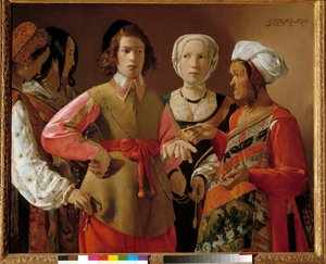 Spåkonen Maleri av Georges de La Tour (1593-1652) cirka 1630, søn. 1,01x1,23 m New York. Metropolitan Museum