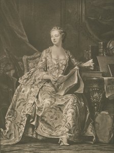 Madame de Pompadour av Georges de la after Tour