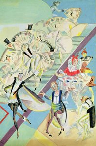 Scenedesign for operetten 'Girofle-Giroflia' av Alexandre Charles Lecocq av Georgy Bogdanovich Yakulov