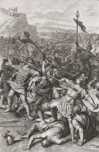 Israels kamp mot amalekittene. av Gerard (after) Hoet