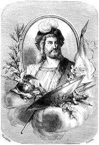 Pierre Terrail de Bayard, fransk soldat på 1500-tallet, 1882-1884. av Gerard