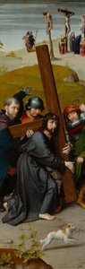 Kristus som bærer korset, med korsfestelsen, ca. 1510 (olje på eikepanel) av Gerard David