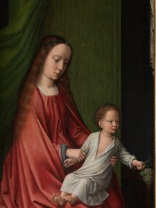 Detalj av et utvendig panel av Kristi dåp, ca. 1502-08 (olje på panel) av Gerard David