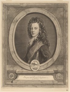 James III, prins av Wales av Gerard Edelinck after François de Troy