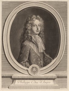 Philip, hertug av Anjou av Gerard Edelinck after François de Troy
