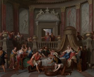 The Banket of Cleopatra, ca. 1700 (olje på lerret)