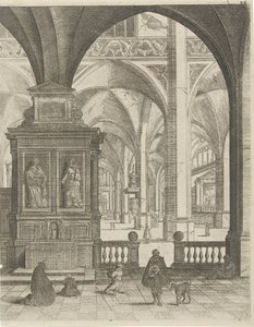 Kerkinterieur av Gerard Houckgeest