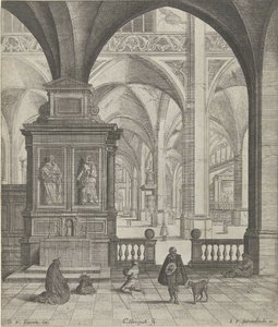 Kerkinterieur av Gerard Houckgeest