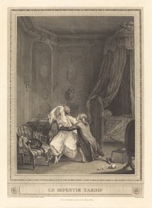 Sen omvendelse av Gerard Rene Le Vilain after Nicolas Lavreince